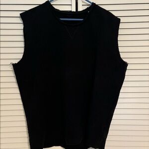 Soft and cozy LANVIN sleeveless top in Navy XL